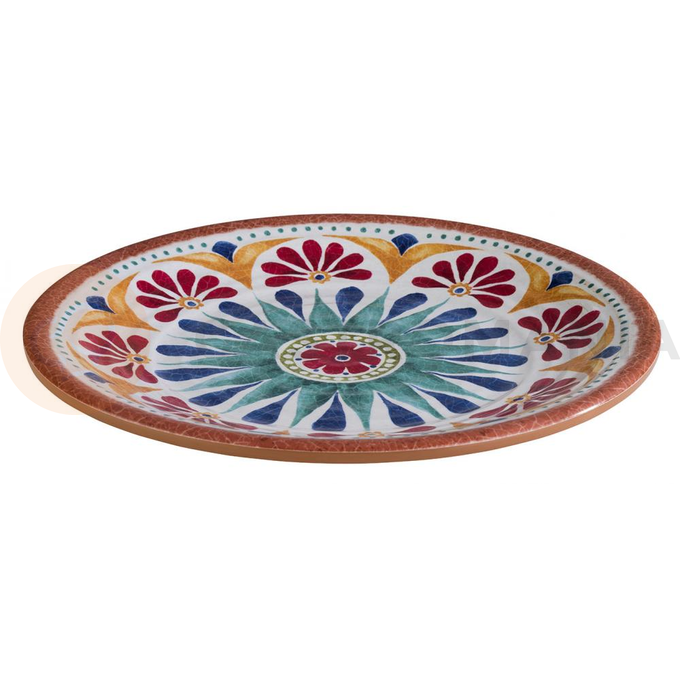 Oválny tanier z melamínu Ø 21,5 cm, farebný vzor | APS, Arabesque