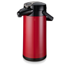 Termoska 2,2 l s pumpičkou, sklenená vložka a oplaštenie z červeného plastu | BRAVILOR BONAMAT, Airpot Furento