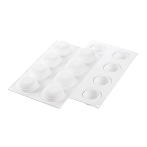 Forma na dezerty - 8x 55x25 mm, 50 ml - Ode 50 | SILIKOMART, Round