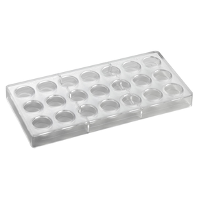 Tritanová forma na pralinky - okrúhly tvar, 21 ks, 28x14 mm, 10 gr - PC113FR | PAVONI, Artisanal