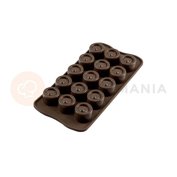 Forma na čokoládu a pralinky - srdce, 30x22x55 mm, 10 ml - SCG04 Vertigo | SILIKOMART, Easychoc