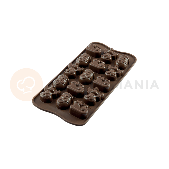 Forma na čokoládu a pralinky - zima, 33x27x15 mm, 116 ml - SCG23 Choco Winter | SILIKOMART, Easychoc