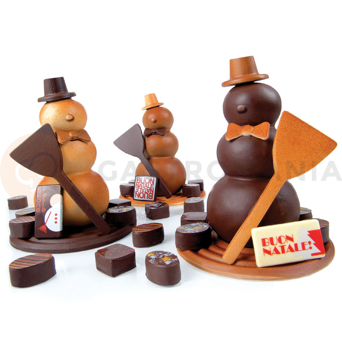 Forma na čokoládu - snehuliak, 130x200 mm, 300 g - KT22 | PAVONI, Pupazzo Di Neve
