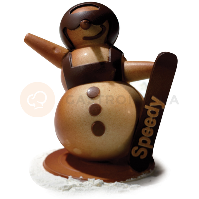 Forma na čokoládu - snehuliak, 140x210 mm, 400 g - KT95 | PAVONI, Snowy