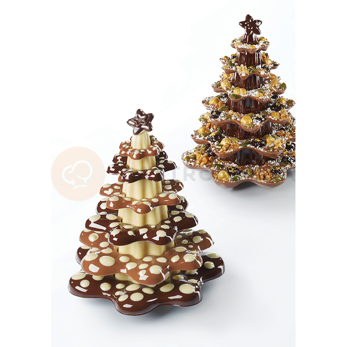 Forma na čokoládu - vianočný stromček, 160x200 mm, 500 g - KT162 | PAVONI, Ring