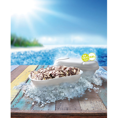 Box termoizolačný na zmrzlinu s objemom 1000 ml YetiGel L, 30 kusov | ALCAS, 315/4