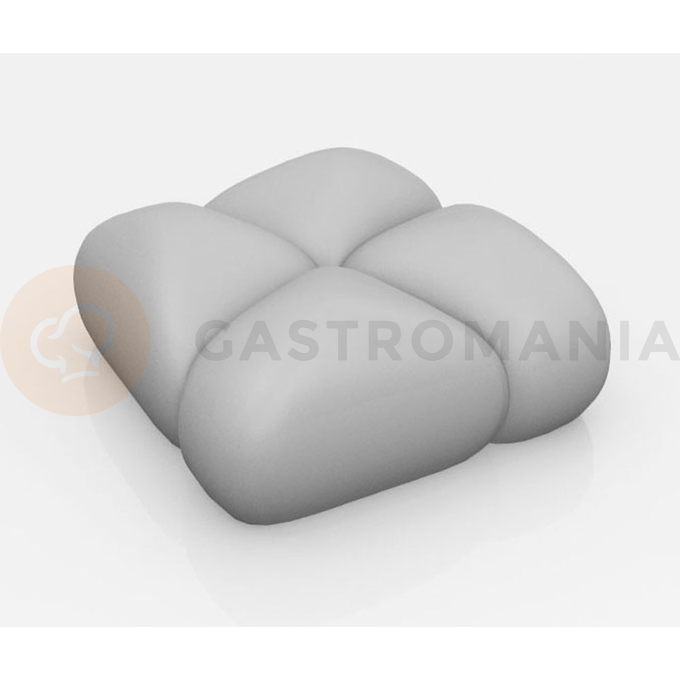 Silikónová forma na predkrmy, 8x kamienok, 55x55x23 mm, 54 ml, 400x300 mm - PX3207S | PAVONI, Rock