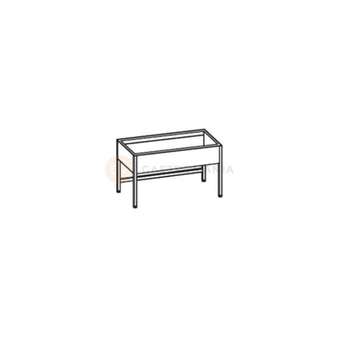Stôl s dvojkomorovým drezom z ľavej strany 1500x600x900 mm | RILLING, AST 0615C 2LTO