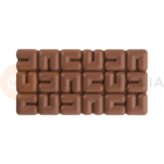 Tritanová forma na tabuľku čokolády - 3 ks x 100 g, 155x77x10 mm - PC5003FR | PAVONI, Ola