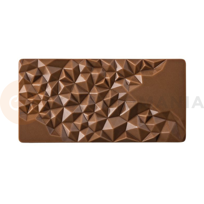Tritanová forma na tabuľku čokolády - 3 ks x 100 g, 155x77x10 mm - PC5004FR | PAVONI, Fragment