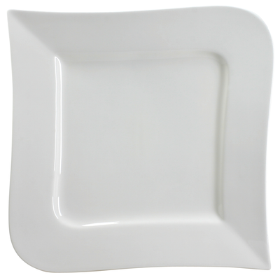 Porcelánový plytký tanier 28,5 x 28,5 cm | AMBITION, Fala