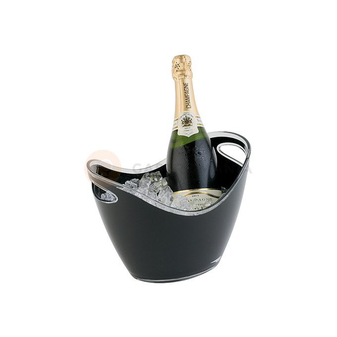 Nádoba na víno, šampanské z plastu, čierna 270x200x210 mm | APS, 36053