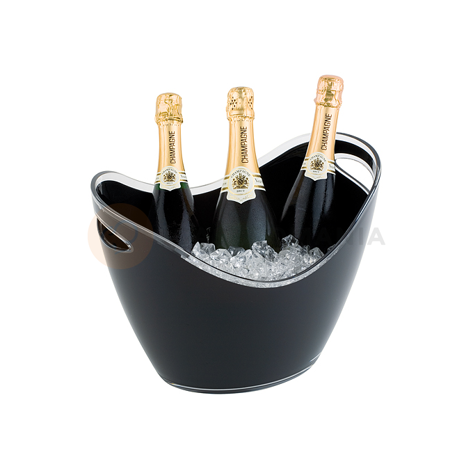 Nádoba na víno, šampanské z plastu, čierna 350x270x255 mm | APS, 36054