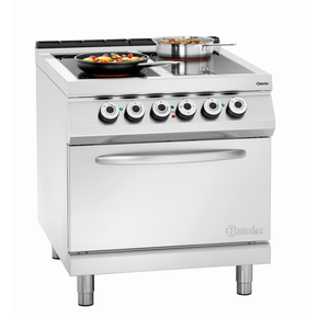 Keramický sporák s rúrou 800x900x900 mm, 4 výhrevné časti | BARTSCHER, 296431