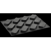 Silikónová forma s vykrajovátkom na monoporcie - obdĺžnik, 300x400 mm, 12x 92x50x15 mm, 67 ml - PX4337S | PAVONI, Rectangular