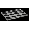 Silikónová forma s vykrajovátkom na monoporcie - ovál, 300x400 mm, 12x 93x62x15 mm, 67 ml - PX4336S | PAVONI, Oval
