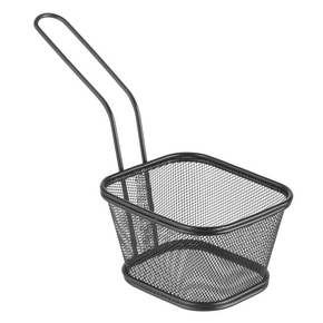 Mini košík na vyprážané pokrmy čierny 130x115x80 mm | HENDI, 425695