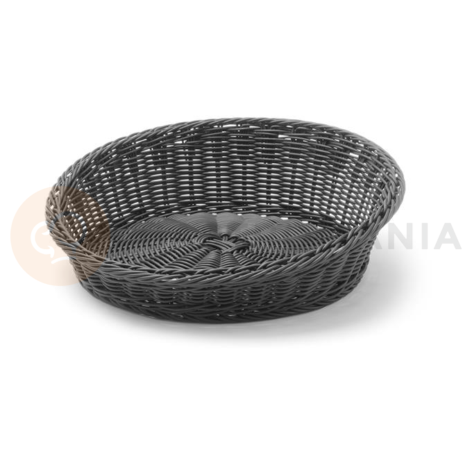 Košík okrúhly skosený, Ø 370 mm, čierny | HENDI, 426593