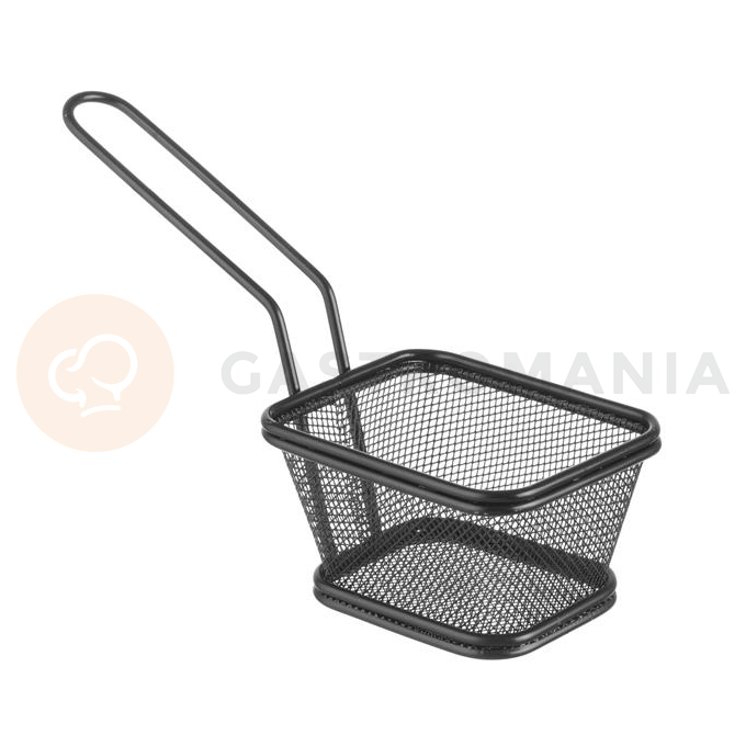 Mini košík na vyprážané pokrmy čierny 105x90x60 mm | HENDI, 425671