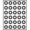 Mikroperforovaná forma na múčniky a dezerty - 300x400 mm, 30 ks x 32/40x16 mm, 16 ml - FF4306S | PAVONI, Formasil