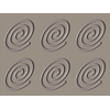 Silikónová forma na chuťovky 6x oválná špirála 138x95x6 mm, 28 ml, 400x300 mm - GG010S | PAVONI, Spirale Ovale