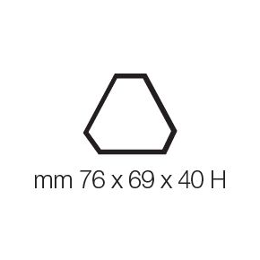 Sada: tácka + 20 formičiek na monoporcie - 400x340 mm, 75 gr, trojuholník, 76x69x40 mm | PAVONI, TTRS2