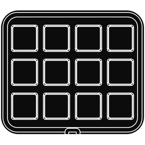 Vložka - forma pre zariadenie COOKMATIC a COOKMATIC SPECIAL na 12 kusov o rozmeroch 70x70x20 mm, obdĺžnik | PAVONI, PIASTRA34