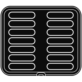 Vložka - forma pre zariadenie COOKMATIC a COOKMATIC SPECIAL na 14 kusov o rozmeroch 126x32x15 mm, eklérka | PAVONI, PIASTRA38