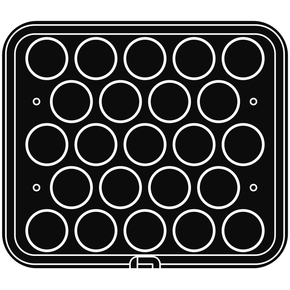 Vložka - forma pre zariadenie COOKMATIC a COOKMATIC SPECIAL na 23 kusov o rozmeroch 55x15 mm, kruh | PAVONI, PIASTRA57