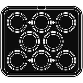 Vložka - forma pre zariadenie COOKMATIC a COOKMATIC SPECIAL na 8 kusov o rozmeroch 90x25 mm, kruh | PAVONI, PIASTRAF