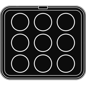 Vložka - forma pre zariadenie COOKMATIC a COOKMATIC SPECIAL na 9 kusov o rozmeroch 80x20 mm, kruh | PAVONI, PIASTRAW