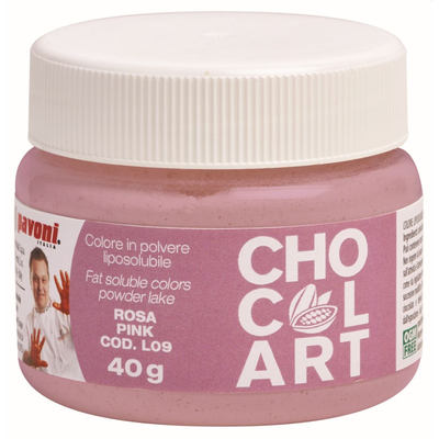 Práškové potravinárske farbivo rozpustné v tuku Chocolart - ružové, 40 g  | PAVONI, L09