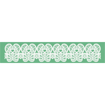 Silikónová forma na krajky a dekoračné vzory - 80,5x390 mm - SMD05 | PAVONI, Magic Decor