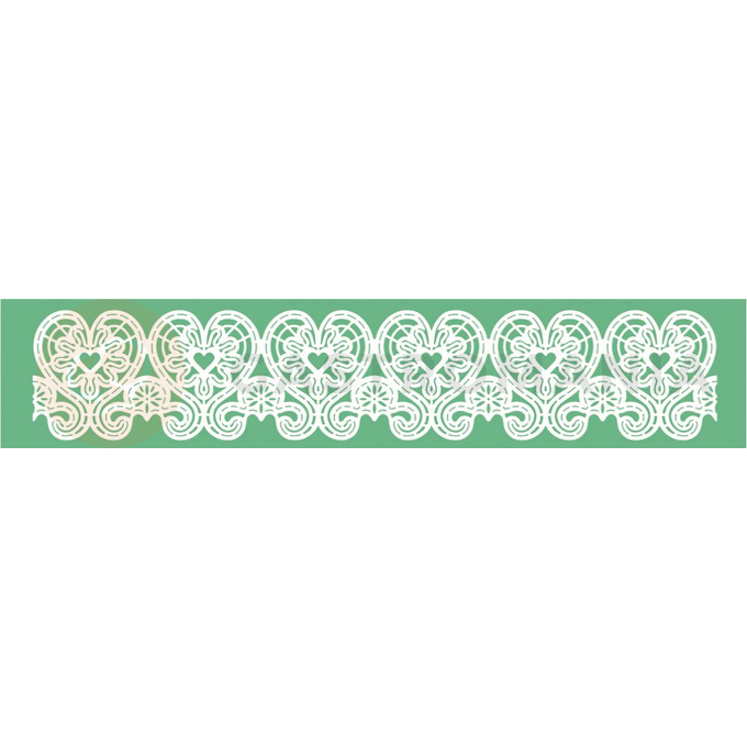 Silikónová forma na krajky a dekoračné vzory - 80,5x390 mm - SMD05 | PAVONI, Magic Decor