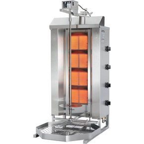 Gyros, kebab, grill plynový, nosnosť: 70 kg, 14 kW, G 20 | POTIS, GD/4S