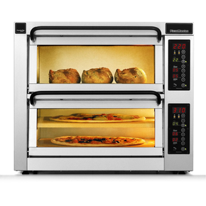 Dvojkomorová pec na pizzu, 1 delená komora, 3x pizza 50 cm, komory o rozmeroch 535x535x195 mm | PIZZA MASTER, CounterTop 552ED-1