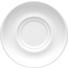 Podšálka z bieleho porcelánu o priemere 14,5 cm | LUBIANA, Kaszub/Hel