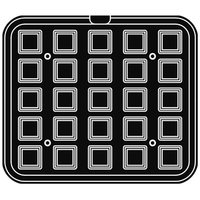 Vložka - forma pre zariadenie COOKMATIC a COOKMATIC SPECIAL na 25 kusov o rozmeroch 45x45x19 mm, kváder | PAVONI, PIASTRAG