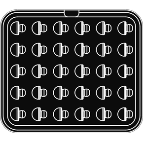 Vložka - forma pre zariadenie COOKMATIC a COOKMATIC SPECIAL na 30 kusov o rozmeroch 45x35x17 mm, hríbik | PAVONI, PIASTRAY