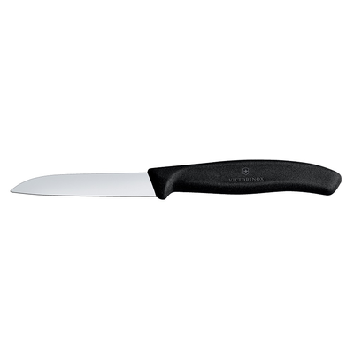Nôž na oberanie, 8 cm, čierny | VICTORINOX, Swiss Classic