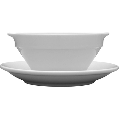 Podšálka z bieleho porcelánu na misu na polievku, 16 cm | LUBIANA, Kaszub/Hel