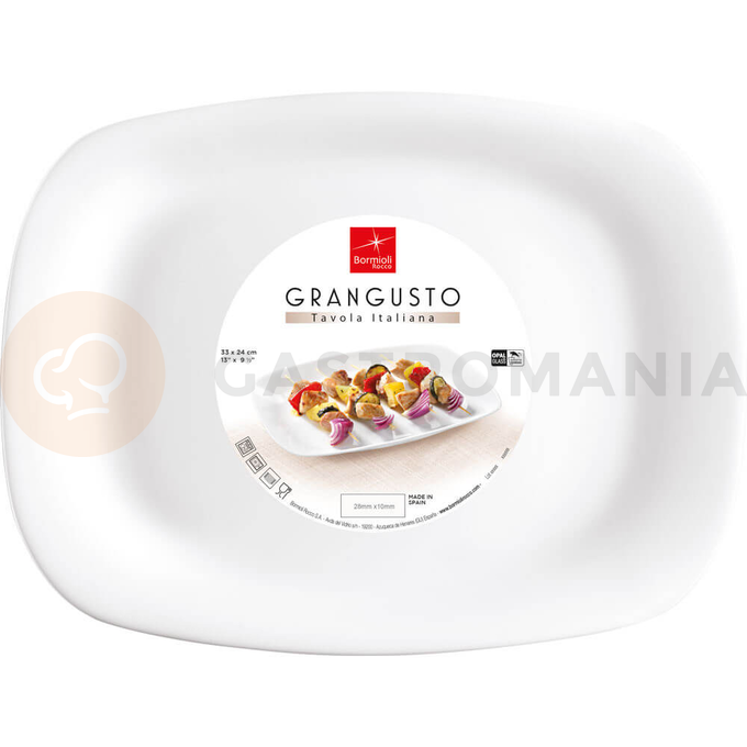 Plytký tanier, obdĺžnikový, 33 x 24 mm | BORMIOLI ROCCO, Grangusto