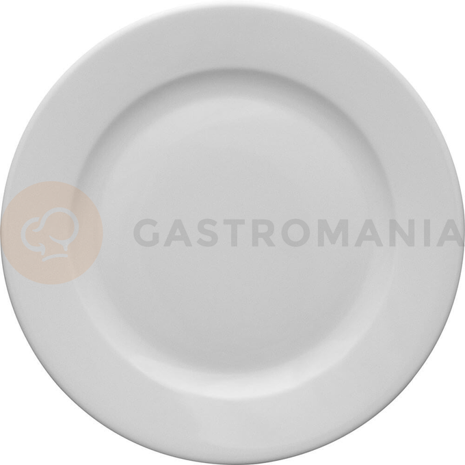 Plytký tanier z bieleho porcelánu o priemere 19 cm | LUBIANA, Kaszub/Hel
