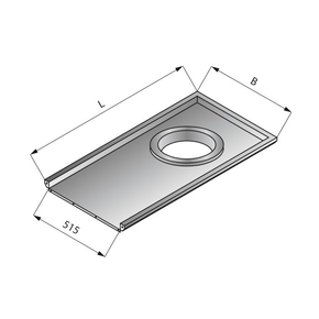 Doska stola s otvorom na odpadky, 600x575 mm | LOZAMET, LO326/6057