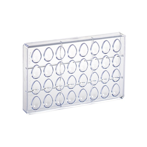 Polykarbonátová forma na polovinu čokoládového vajca- 32ks x 7g, 22x32 mm - 20U032N | MARTELLATO, Half Egg Moulds