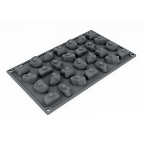 Silikónová forma na chuťovky 28 jamôk 300x175 mm, 6 ml - GG022S | PAVONI, Gravel