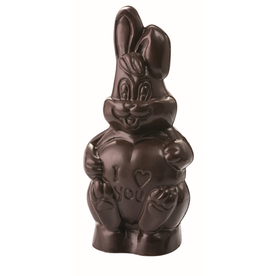 Termoformovaná 3D forma na čokoládu-Zajačik so srdiečkom, 1ks, 235mm - MAC630S | MARTELLATO, 3D Easter