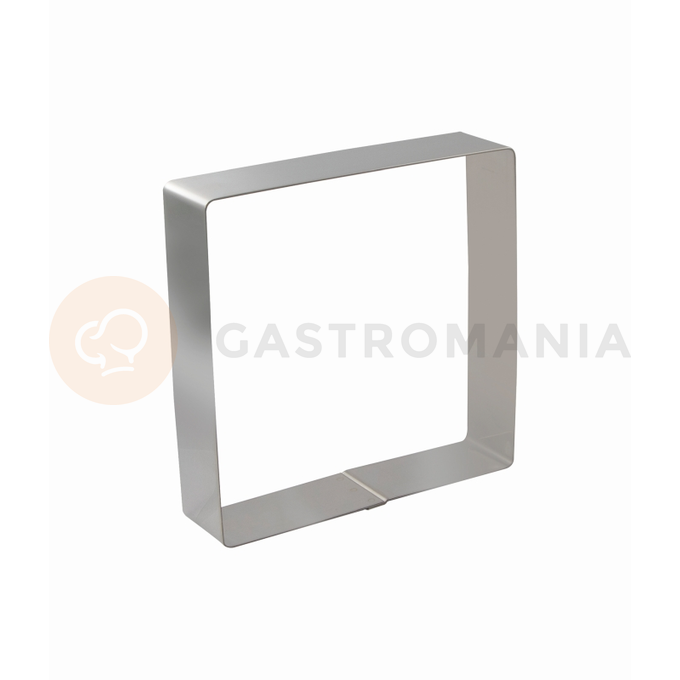 Cukrársky ráfik štvorcový - 202 mm x 202 mm x 50 mm - 5H5X20 | MARTELLATO, STAINLESS STEEL BANDS