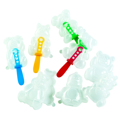 Plastové formy na zmrzlinu v tvare zvieratiek - 8 x 10 ks. - SBIKIT01 | MARTELLATO, BABY ICE