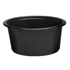Okrúhly box vhodný na zatavenie, 0,35 l, 500 ks, čierny | CHEFFY, Tusipack D 8115C